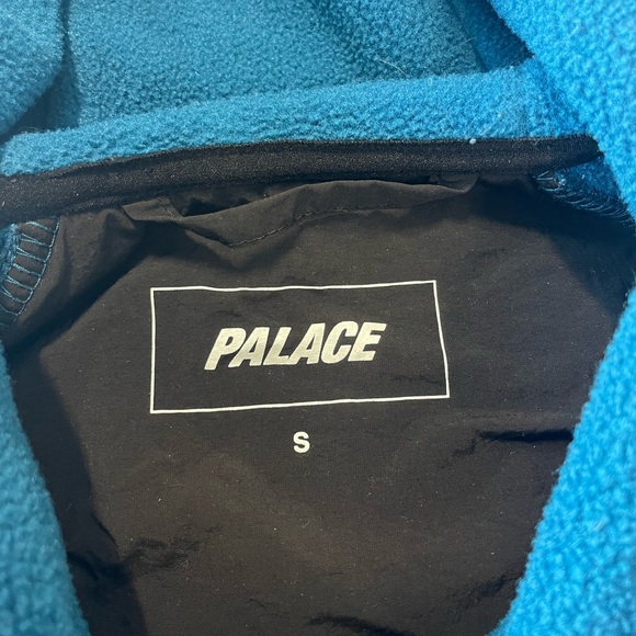 Palace Polartec Fleece Hooded Full Zip Blue Size Small - Picture 5 of 8